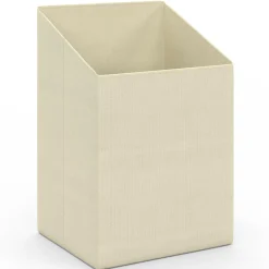 Meuble de rangement salle de bain bambou BEA 2 paniers à linge amovibles 1 tiroir tissu écru*IDMarket Sale