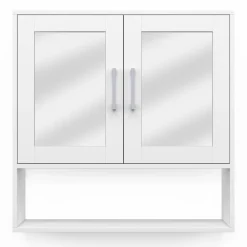 Meuble de rangement suspendu avec miroir*IDMarket Best