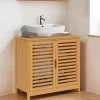 Meuble de salle de bain sous lavabo en bambou*IDMarket Hot