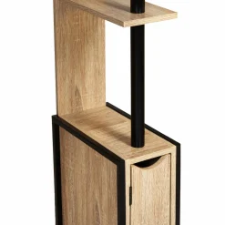 Meuble de toilette industriel bois et métal noir*IDMarket Hot