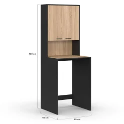 Meuble dessus de machine à laver avec placard*IDMarket Clearance