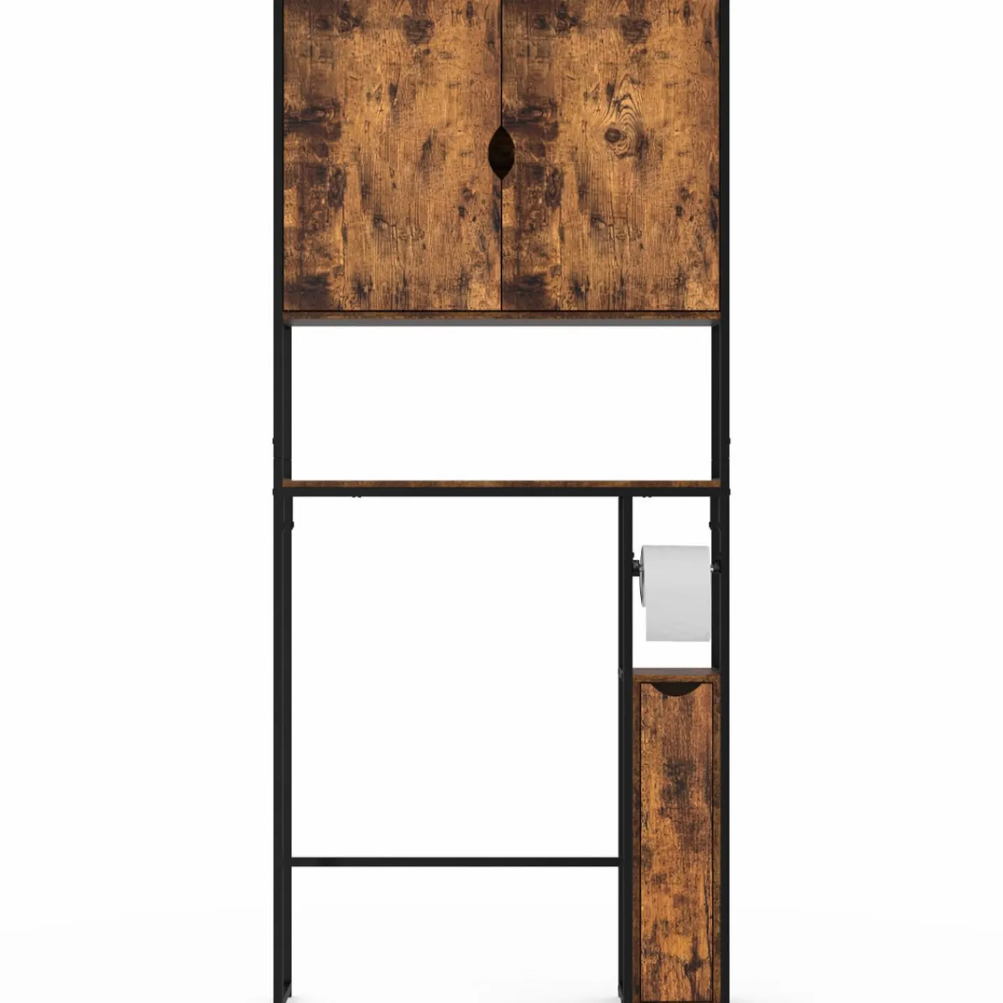 Meuble dessus WC industriel avec rangements*IDMarket Clearance