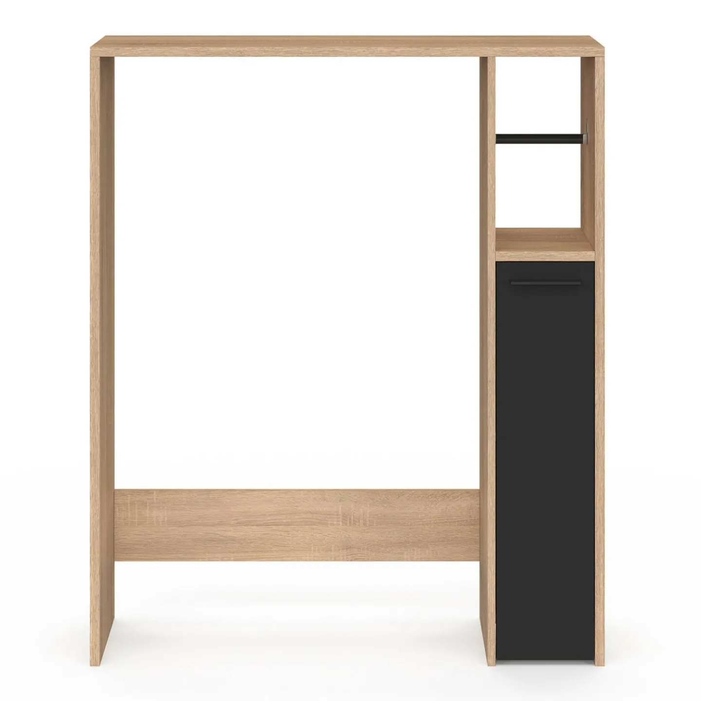 Meuble dessus wc placard hêtre noir*IDMarket New