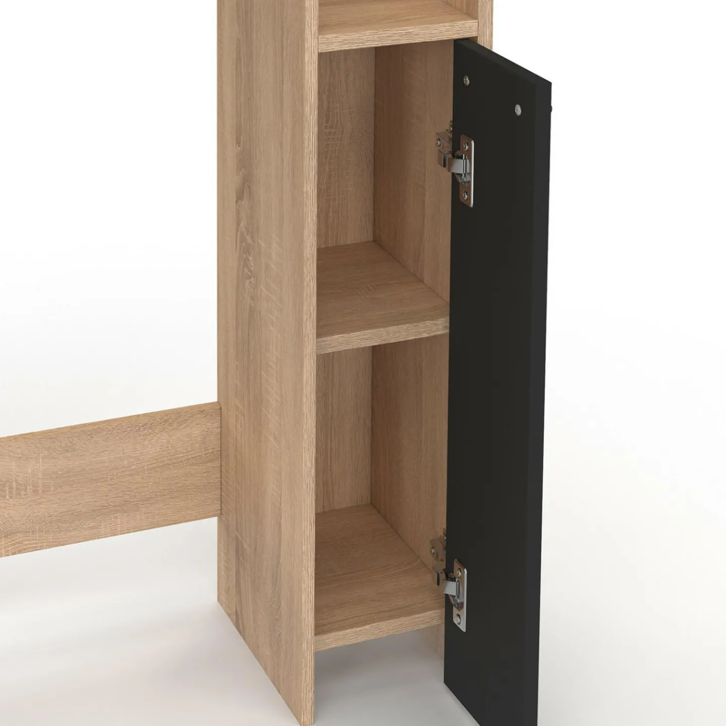 Meuble dessus wc placard hêtre noir*IDMarket New