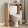 Meuble dessus wc placard hêtre blanc*IDMarket New