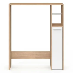 Meuble dessus wc placard hêtre blanc*IDMarket New