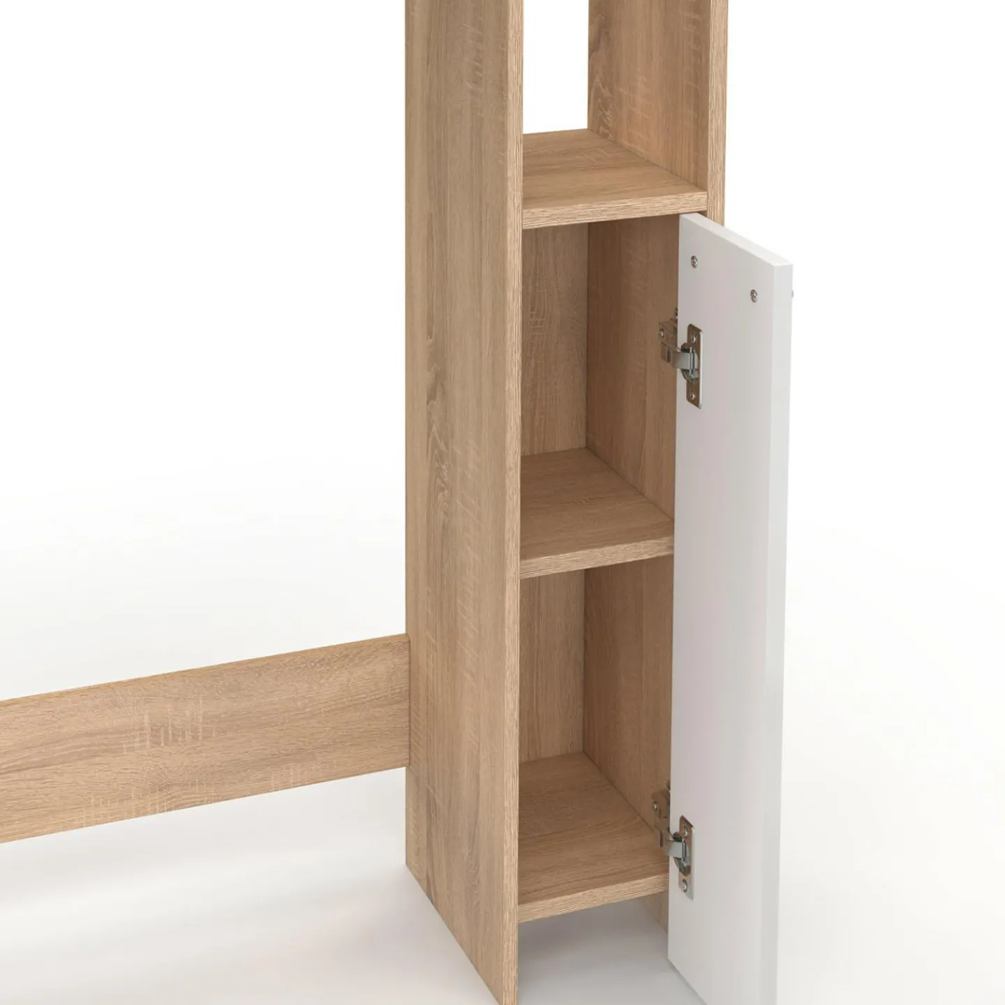 Meuble dessus wc placard hêtre blanc*IDMarket New