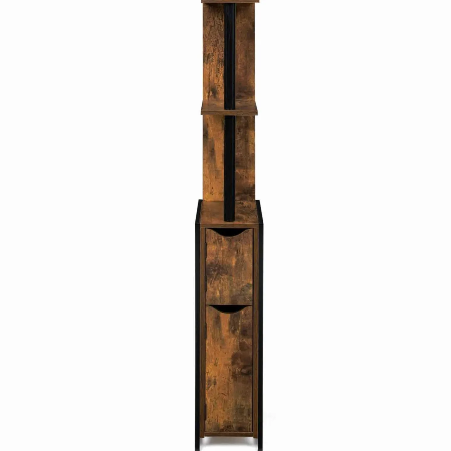 Meuble rangement WC style industriel bois effet vieilli*IDMarket