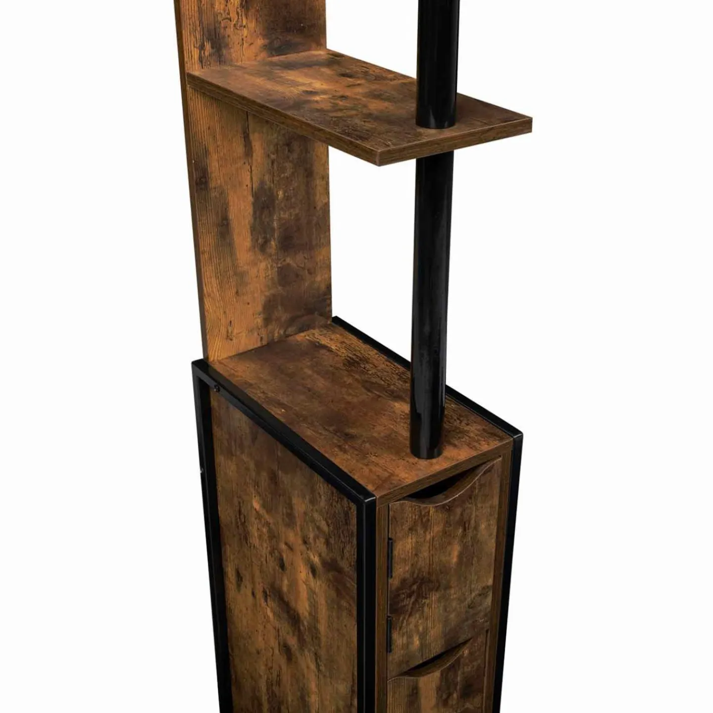 Meuble rangement WC style industriel bois effet vieilli*IDMarket