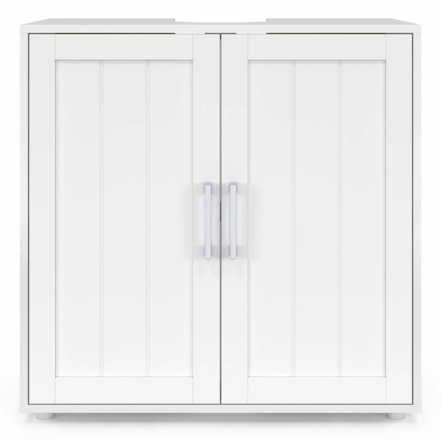 Meuble sous-lavabo en bois blanc*IDMarket Clearance