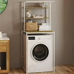 Meuble étagère blanc machine à laver*IDMarket Hot
