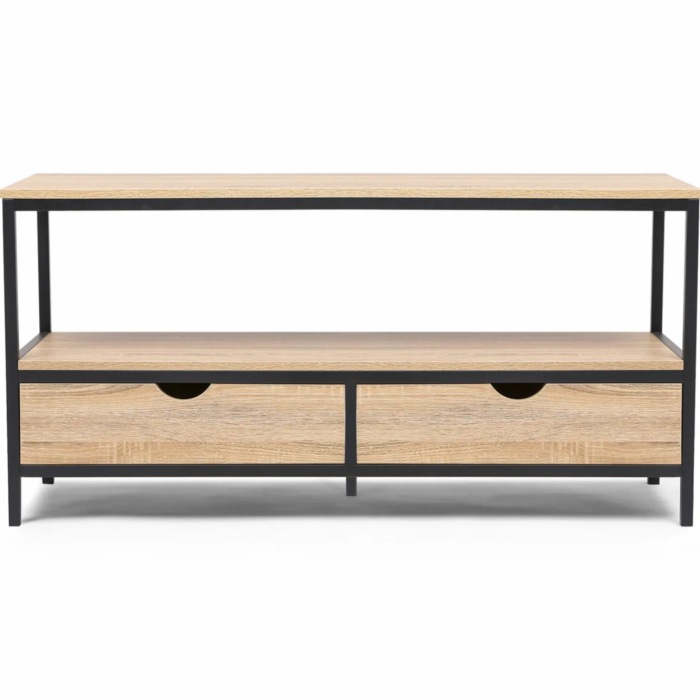 Meuble télé bois métal avec tiroirs*IDMarket Discount