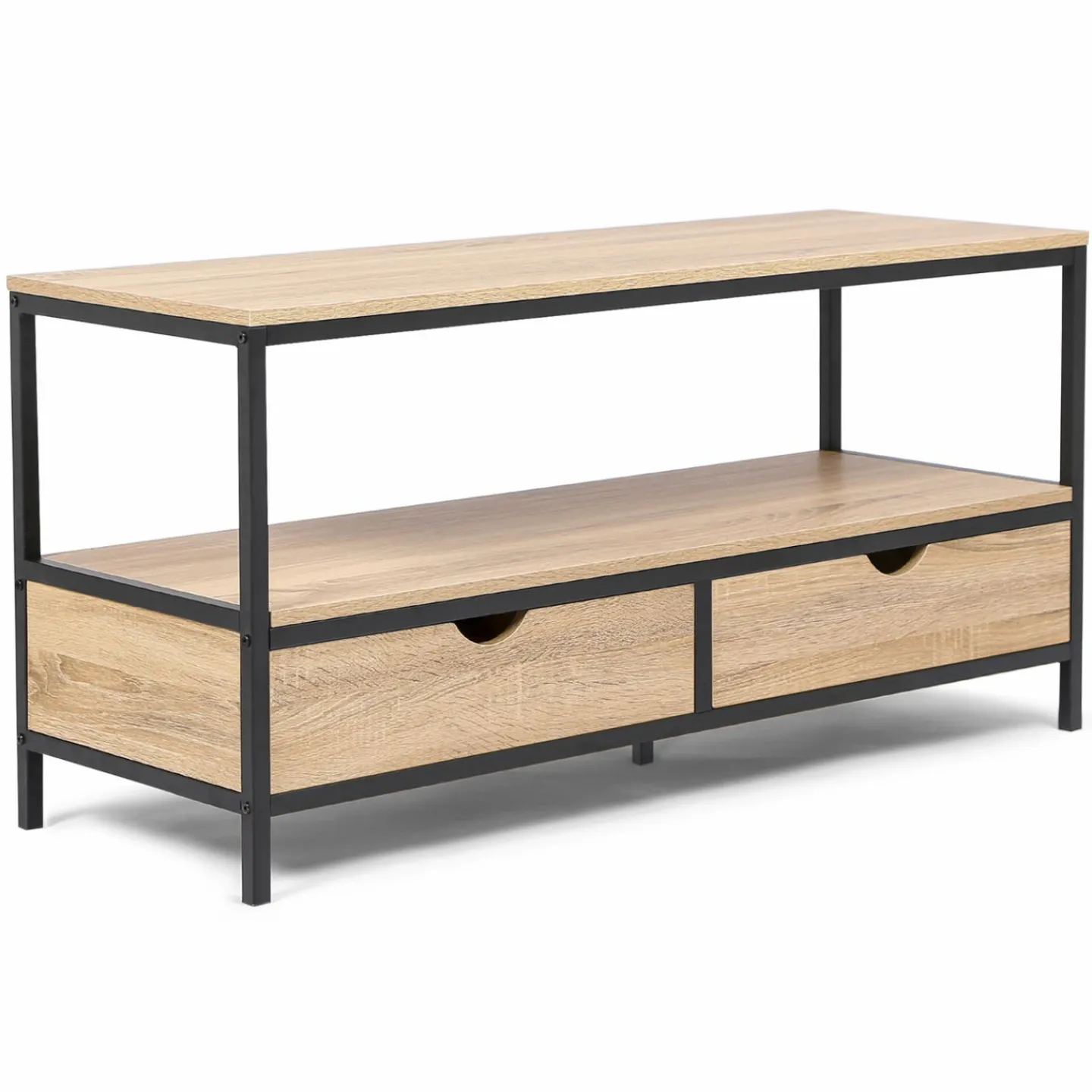 Meuble télé bois métal avec tiroirs*IDMarket Discount