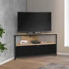 Meuble télé d'angle style industriel avec placard*IDMarket Online