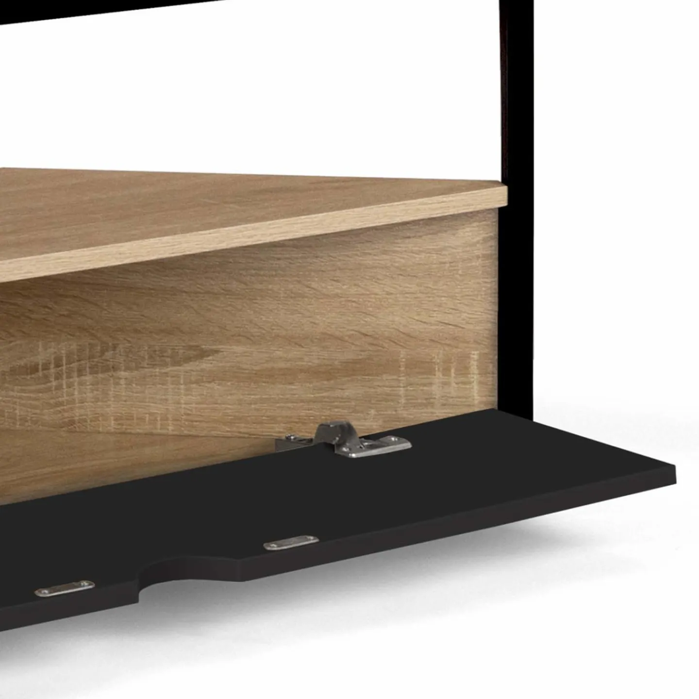 Meuble télé d'angle style industriel avec placard*IDMarket Online