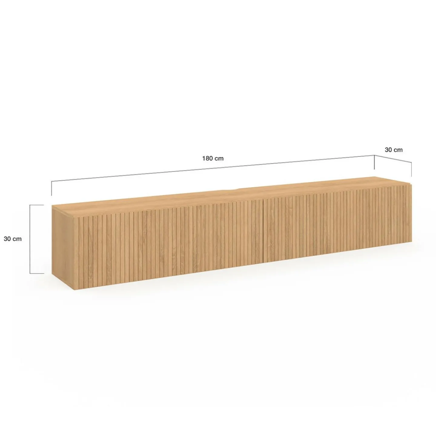 Meuble Télé suspendu 180 cm bois coloris chêne*IDMarket Online