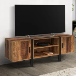 Meuble TV 140cm avec 2 portes*IDMarket New