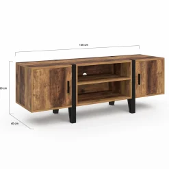Meuble TV 140cm avec 2 portes*IDMarket New