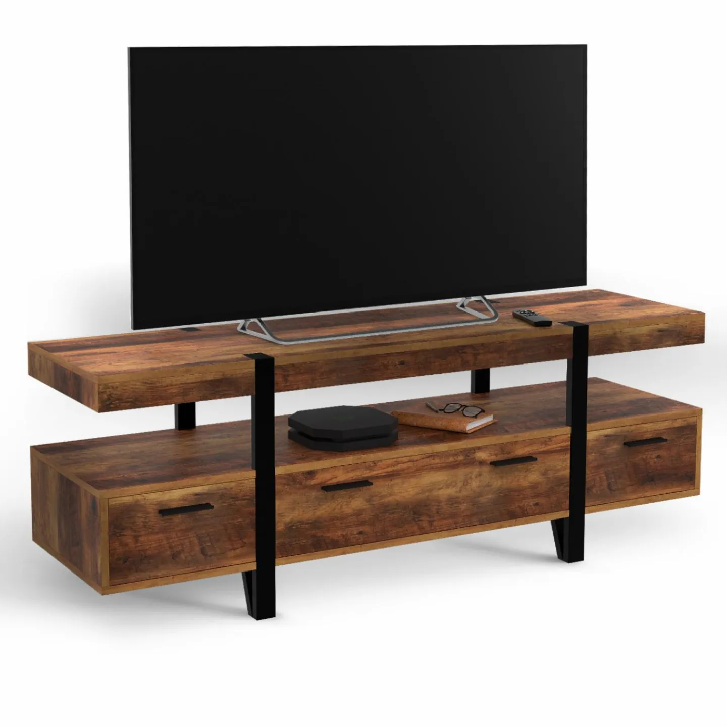 Meuble TV 140cm avec rangements*IDMarket Clearance