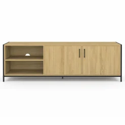 Meuble TV industriel 160 cm avec 2 portes*IDMarket Online