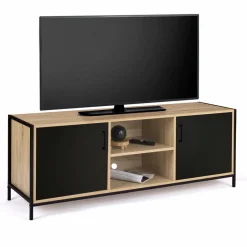 Meuble TV industriel métal et bois avec 2 portes*IDMarket Sale