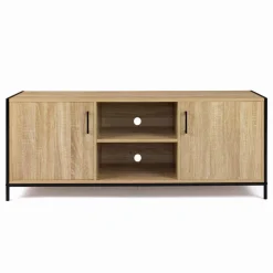 Meuble TV style industriel 2 portes 140 cm*IDMarket New
