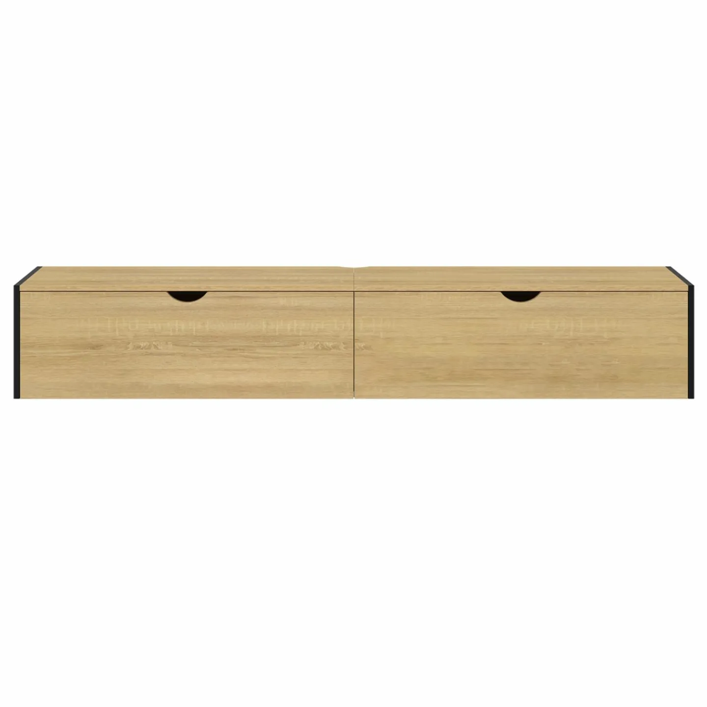 Meuble TV suspendu industriel 180 cm avec 2 portes*IDMarket Discount