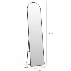Miroir sur pied contour noir 160 x 40 cm*IDMarket Best