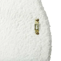 Miroir vague en tissu bouclette crème 150 x 50 cm*IDMarket Best