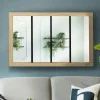 Miroir verrière bois et métal design industriel 110x70 cm*IDMarket Outlet