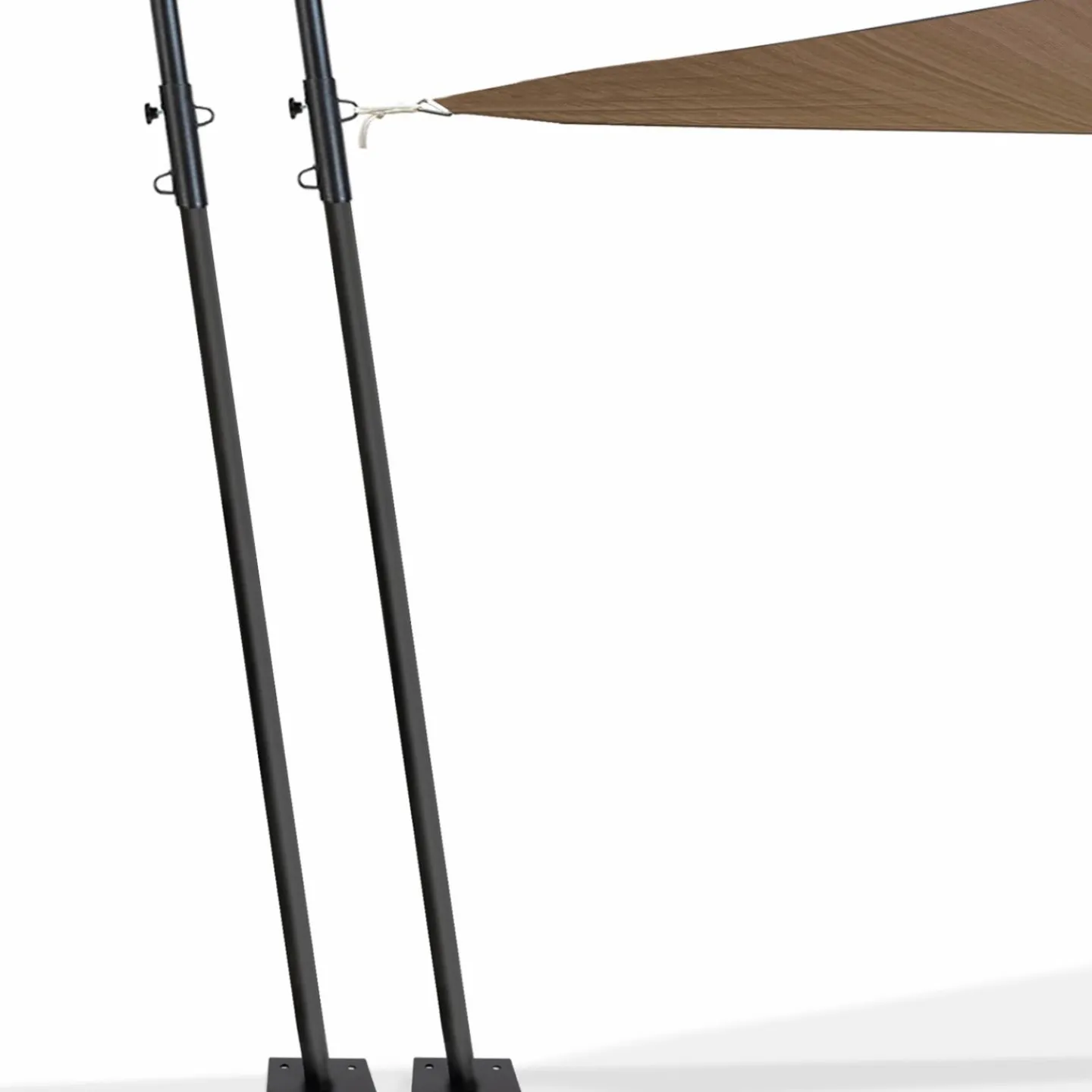 Mâts réglables de fixation pour voile d’ombrage x2*IDMarket Outlet