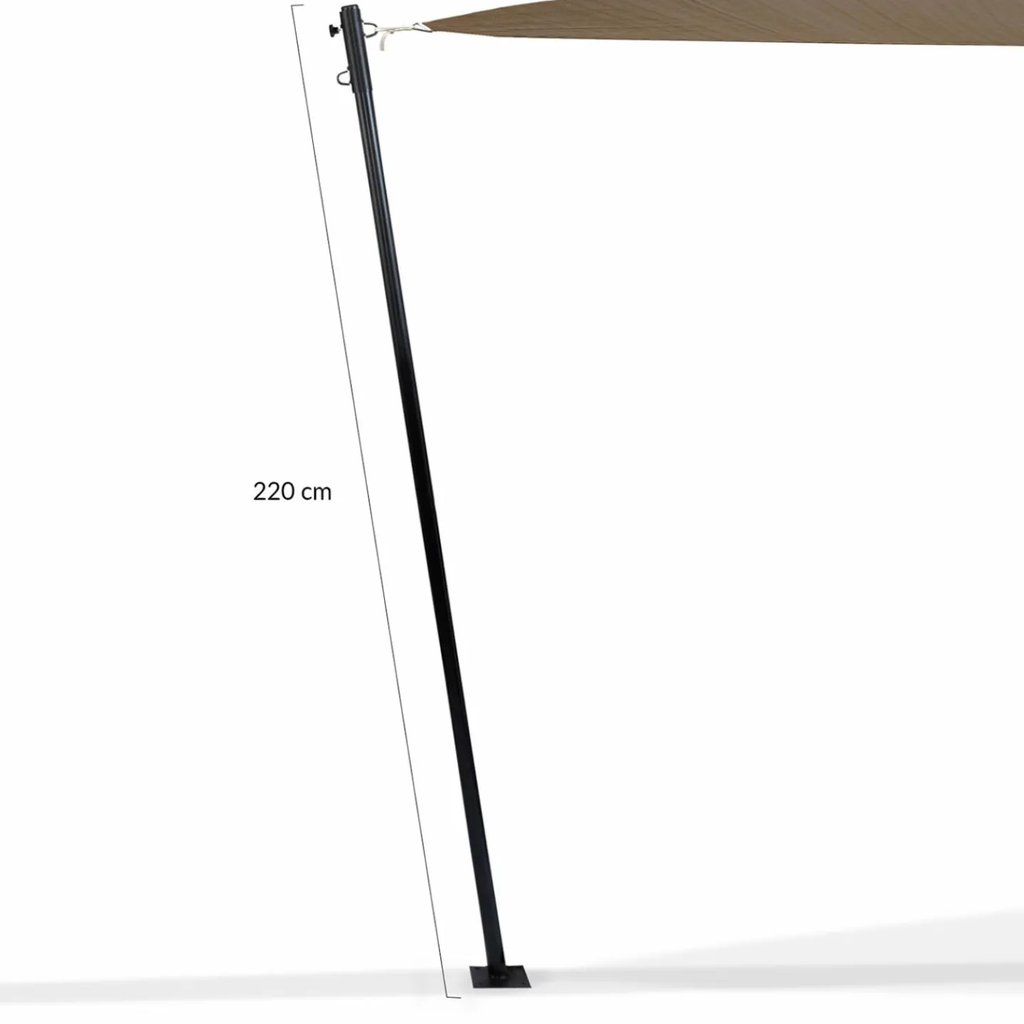 Mâts réglables de fixation pour voile d’ombrage x2*IDMarket Outlet