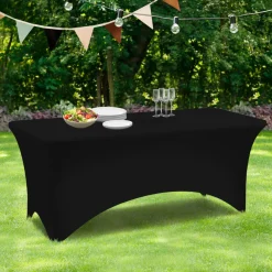 Nappe rectangulaire extensible noire*IDMarket