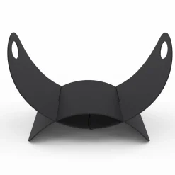 Panier à bûches en métal noir 40 x 30 x 25 cm*IDMarket Discount