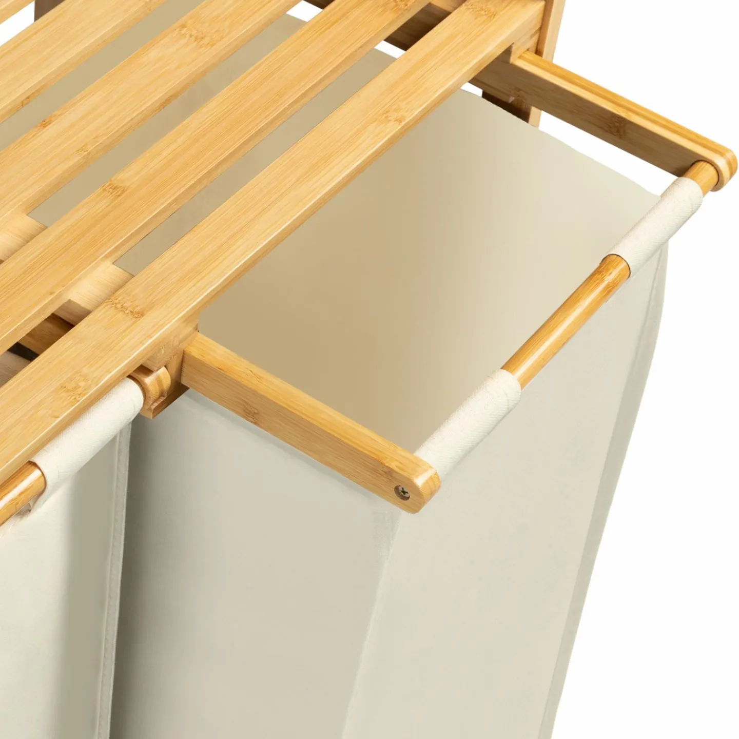 Panier à linge double écru*IDMarket Best