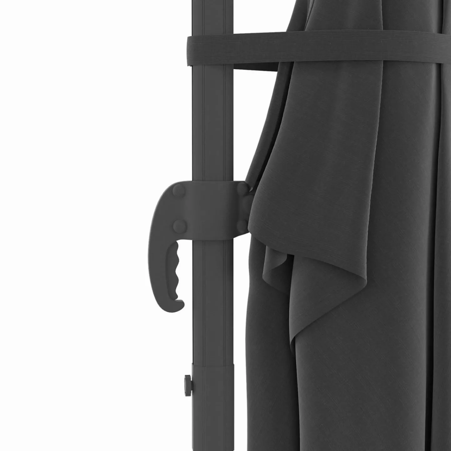 Parasol déporté inclinable 3x4 m rotatif 360 gris avec LED*IDMarket Discount