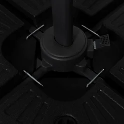 Parasol déporté inclinable 3x4 m rotatif 360 blanc écru*IDMarket Discount