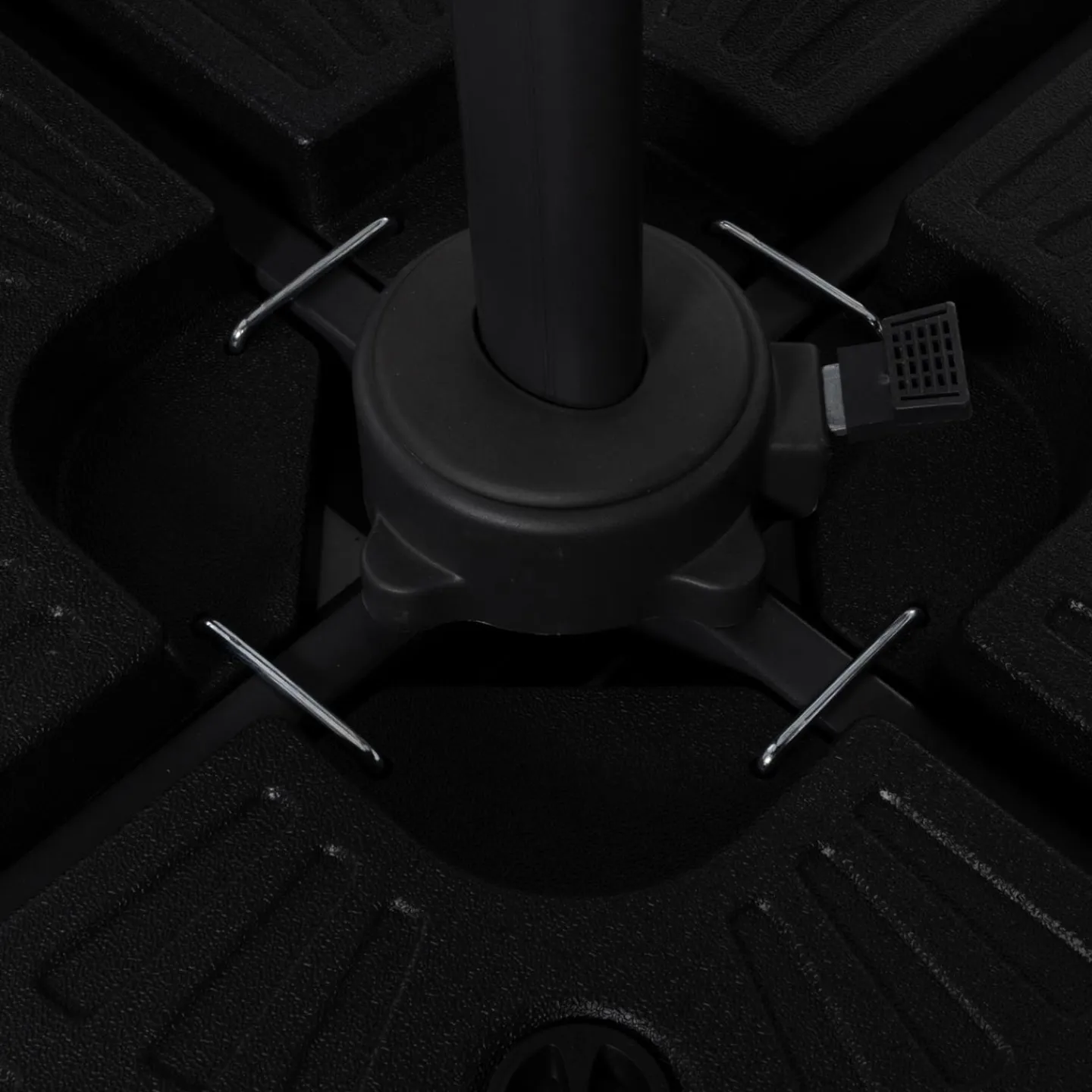 Parasol déporté inclinable 3x4 m rotatif 360 blanc écru*IDMarket Discount