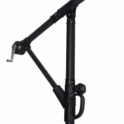 Parasol déporté rotatif 350 cm coloris gris*IDMarket Discount