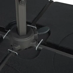 Parasol déporté rotatif 3x4 m taupe