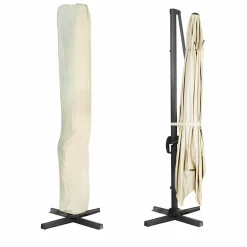 Parasol déporté 3x4 m écru*IDMarket Clearance