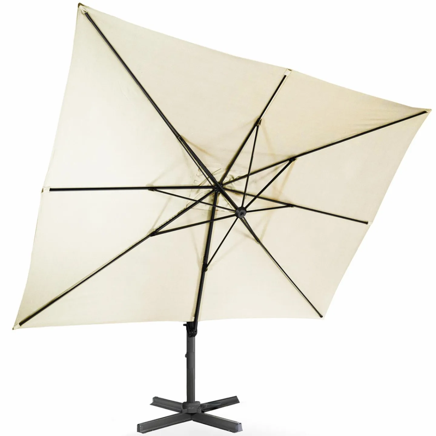Parasol déporté 3x4 m écru*IDMarket Clearance
