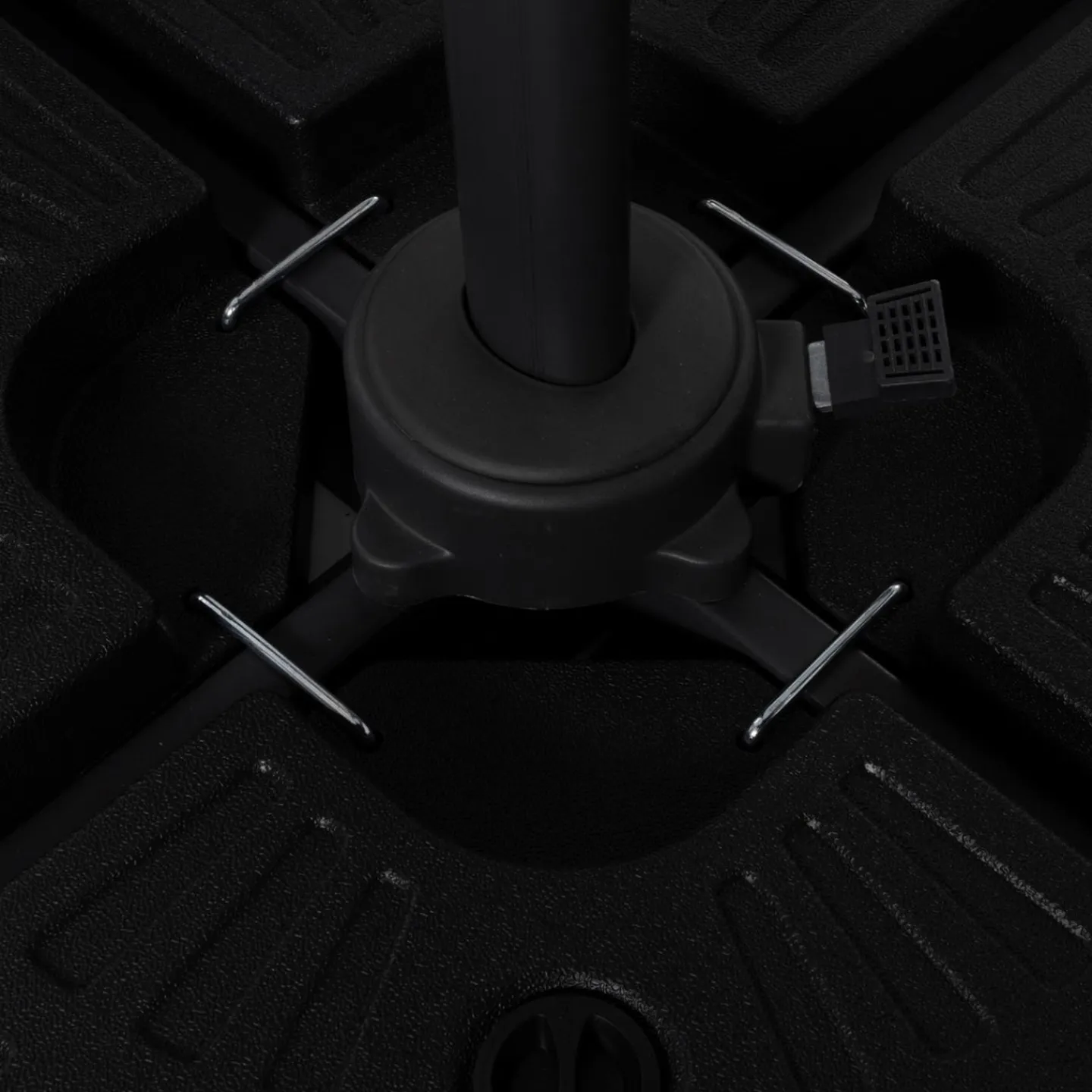 Parasol déporté 3x4 m gris*IDMarket Hot