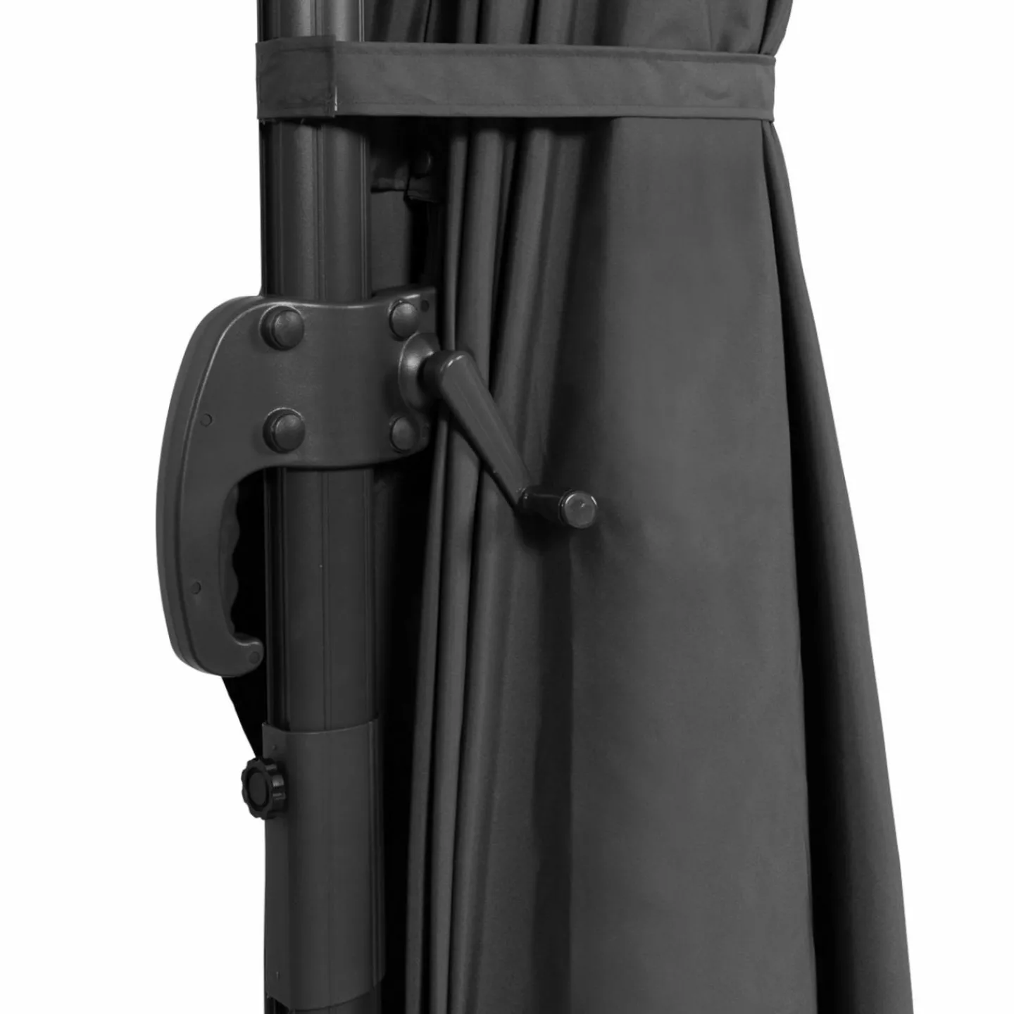 Parasol déporté 3x4 m gris*IDMarket Hot