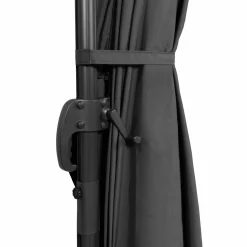 Parasol déporté 3x3 m rotatif 360 coloris gris*IDMarket Discount