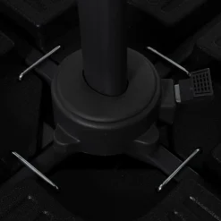 Parasol déporté 3x3 m rotatif 360 coloris gris*IDMarket Discount