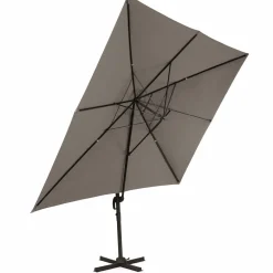 Parasol rectangulaire déporté 3x4m taupe*IDMarket Hot