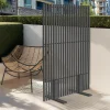 Paravent extérieur ajouré 150x80 cm claustra extérieur gris anthracite*IDMarket New