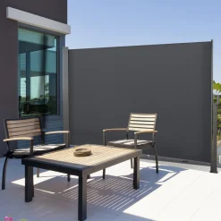 Paravent extérieur gris de 160 x 300 CM*IDMarket Clearance