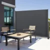 Paravent rétractable 3x1,8m gris pour l’extérieur*IDMarket Sale